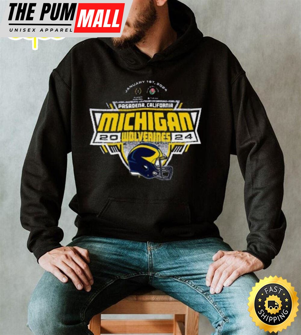 Michigan Wolverines Navy Blue 2025 Generic Helmet Cfp Bound T Shirt