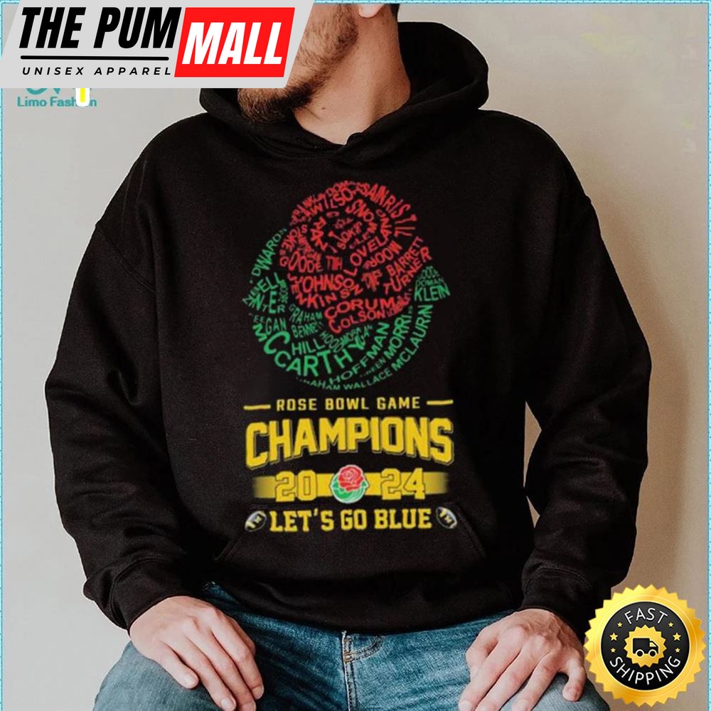 Michigan Wolverines Players Names Rose Bowl Game 2025 Lets Go Blue Shirt