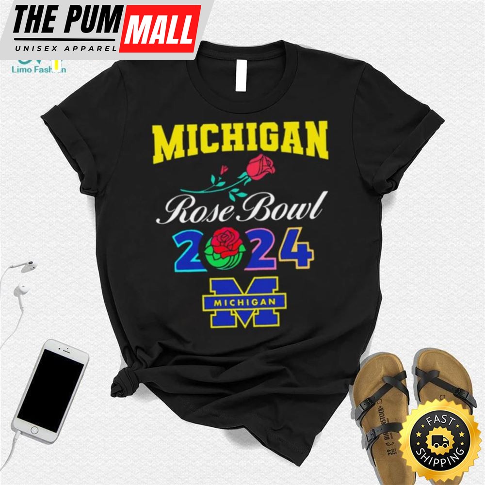 Michigan Wolverines Rose Bowl Game 2025 Football Logo Shirt