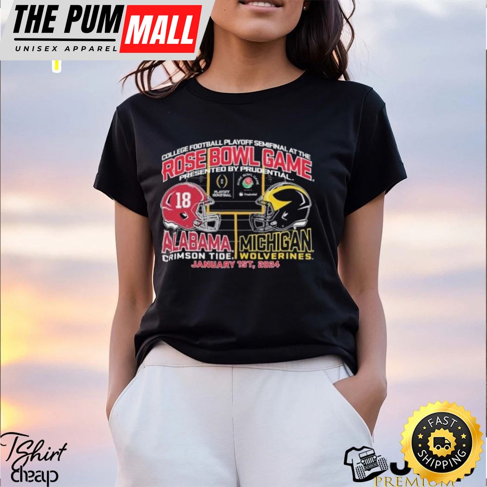 Michigan Wolverines Vs Alabama Crimson Tide Rose Bowl College Football Playoff Semifinal 2025 Shirt