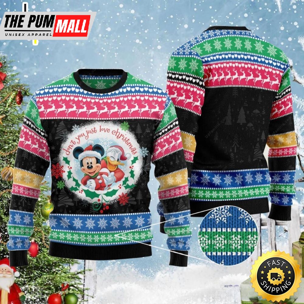 Mickey And Donald Disney Ugly Christmas Sweater