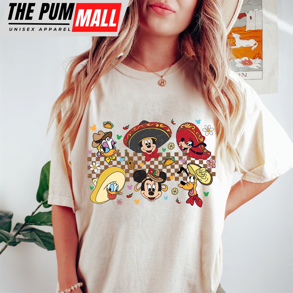 Mickey And Friends Cinco De Mayo Checkered Shirt