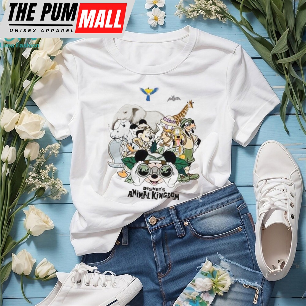 Mickey And Friends Safari Shirt Two Sided Disney Animal Kingdom