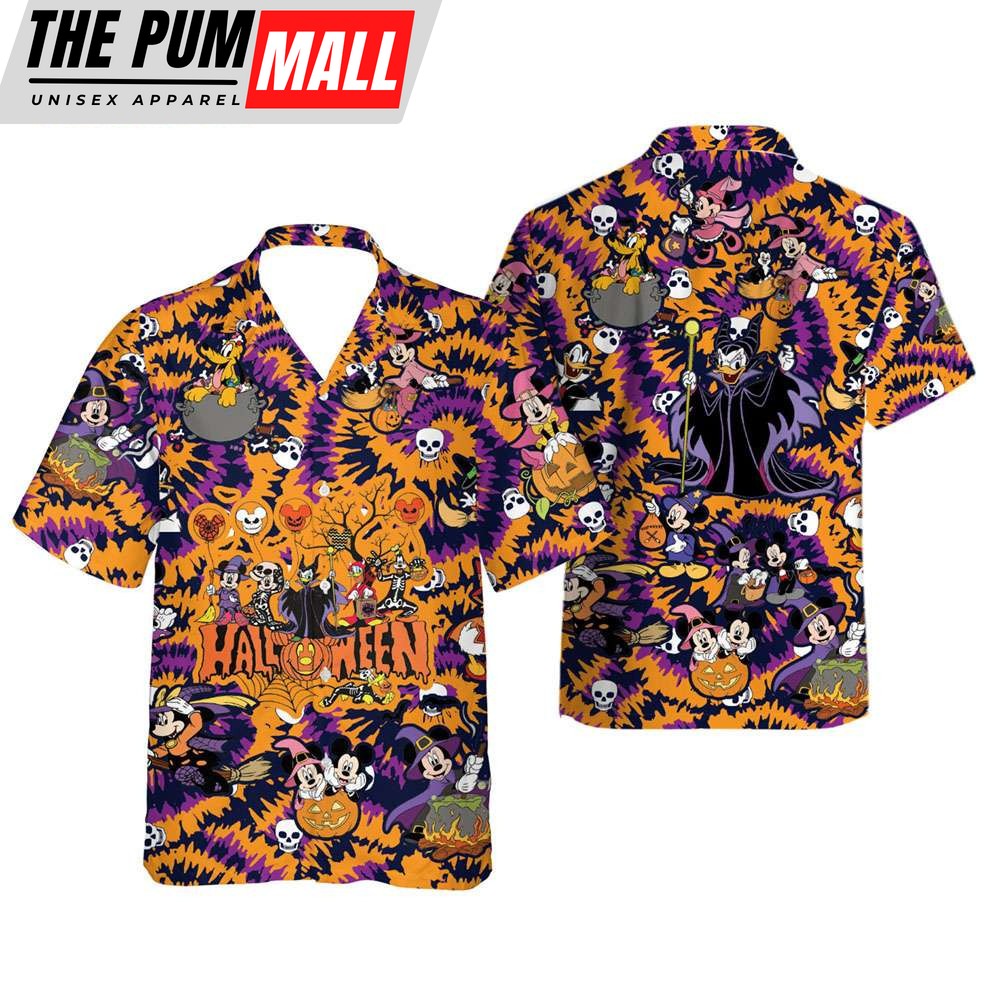 Mickey and Friends Skeleton Cosplay Halloween Hawaiian Shirt