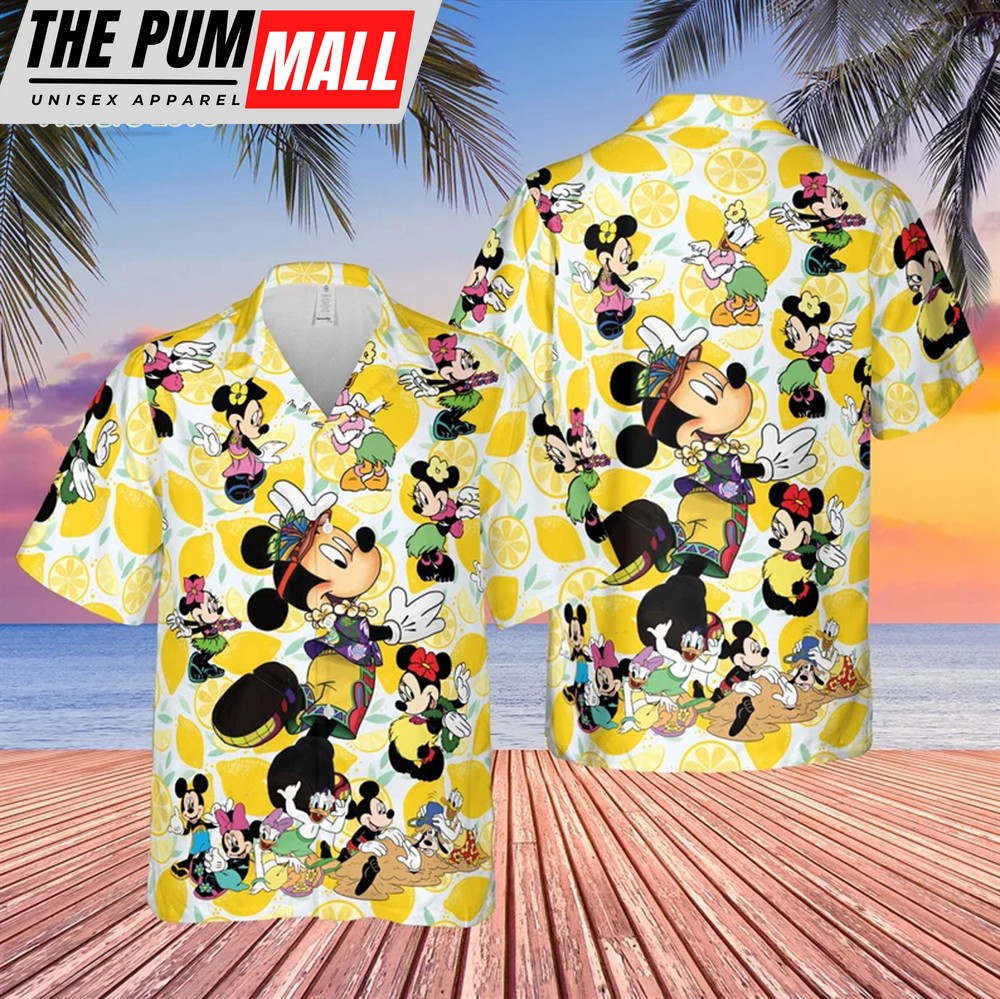 Mickey and Friends Tropical Fruit Hawaiian Shirt, Mickey Mouse Funny Aloha Shirt, Disney Gifts for Fans