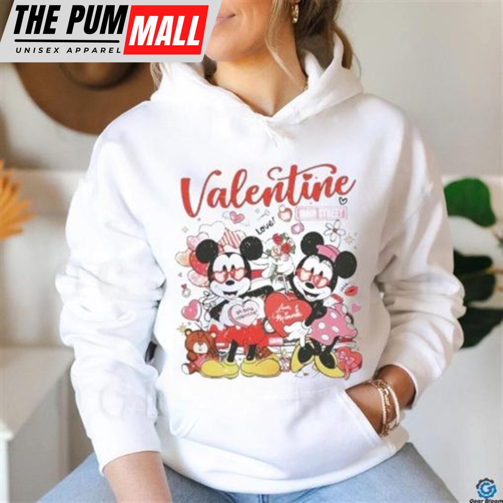 Mickey Minnie Disney true love Valentine on main street shirt