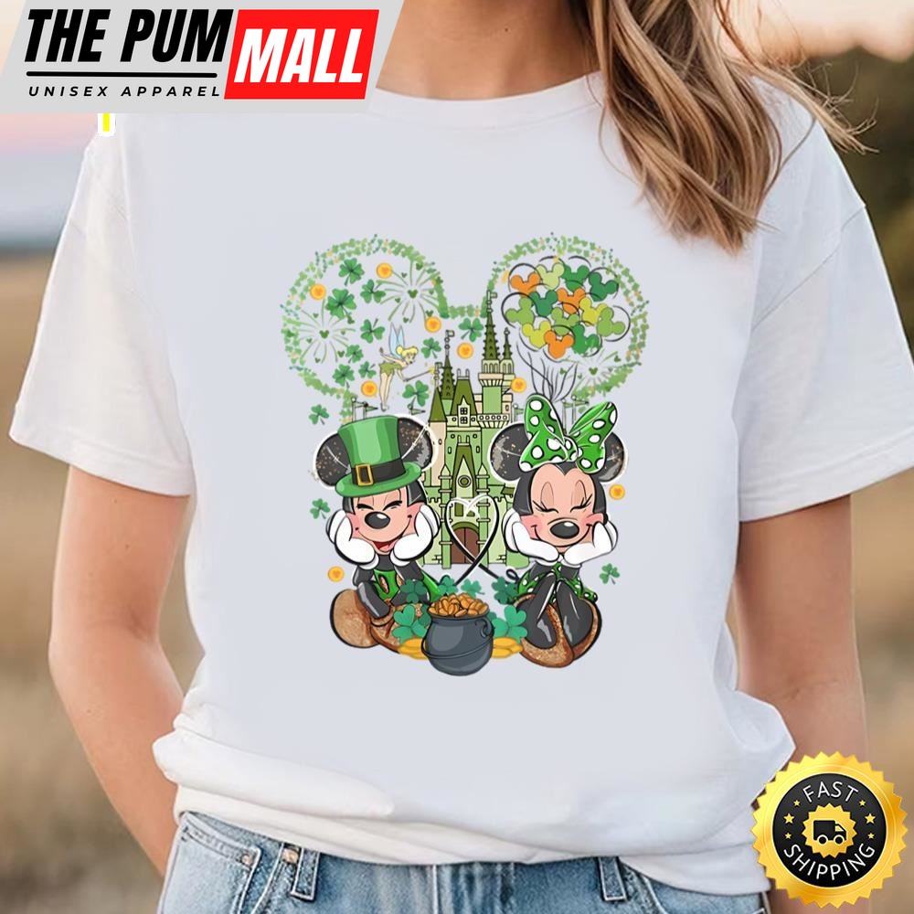 Mickey Minnie St Patricks Day Shirt, Disney Couple Lucky Shirt