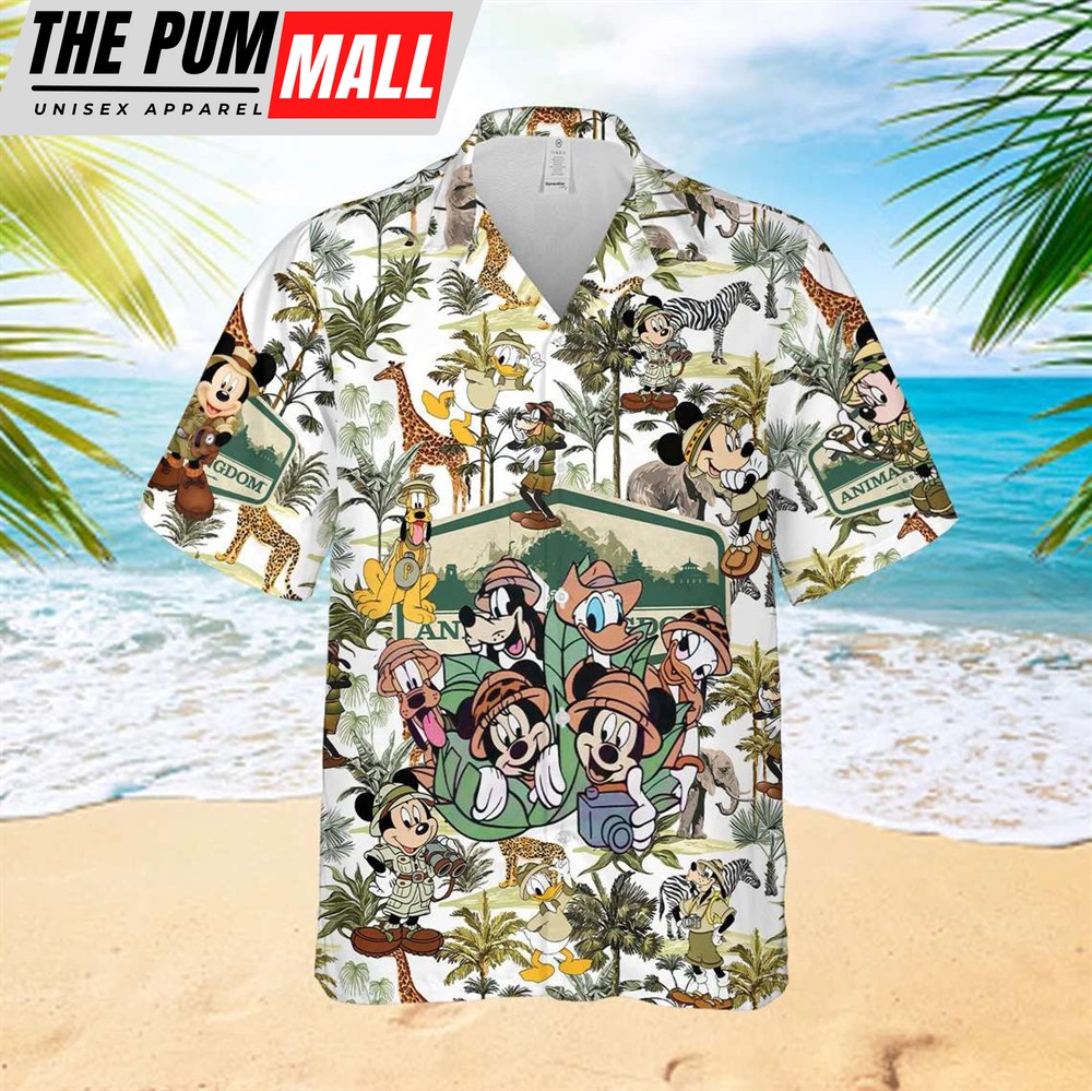 Mickey Mouse and Friends Safari Hawaiian Shirt, Disney Animal Kingdom Hawaiian Shirt, Disney Gift for Fans