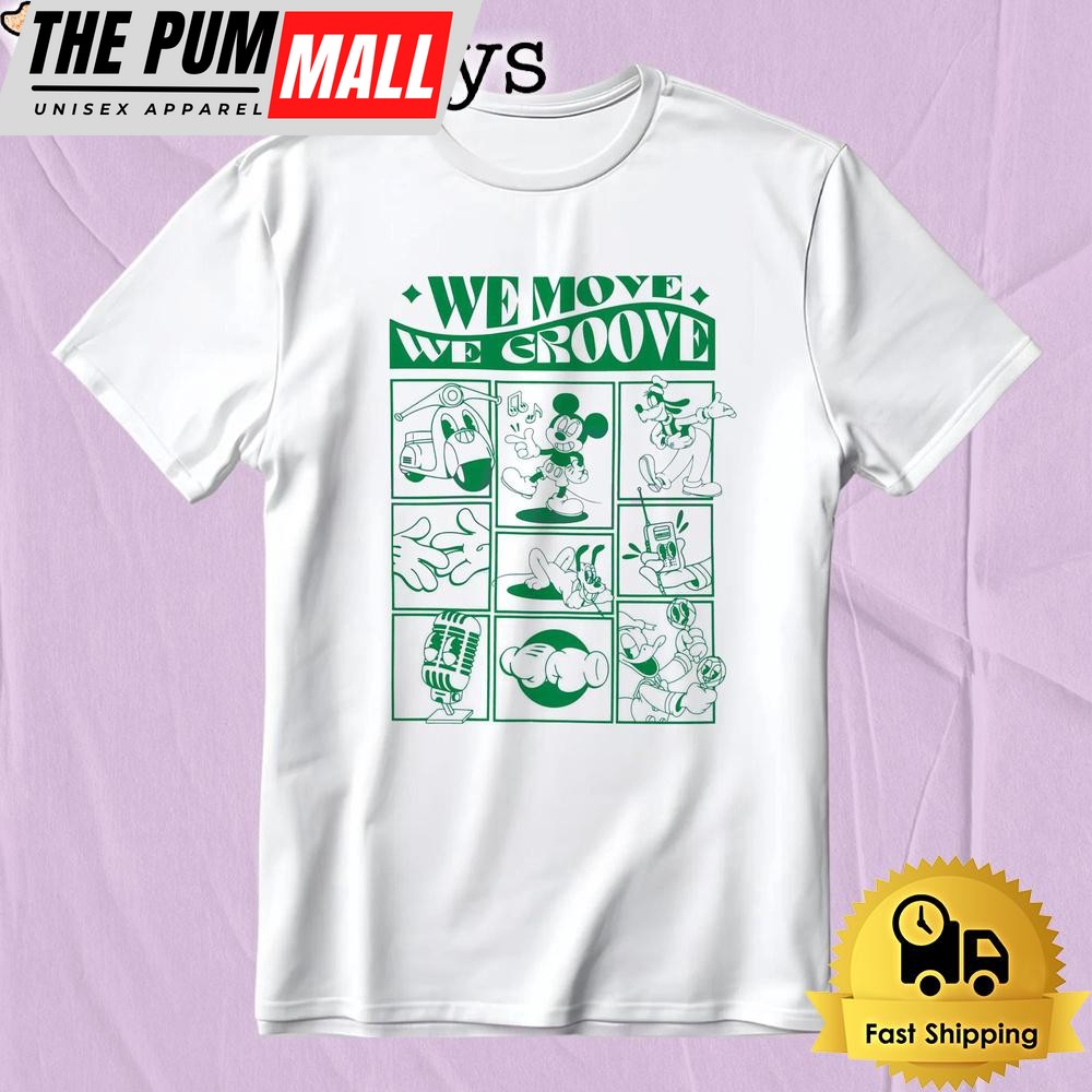 Mickey Mouse And Friends We Move We Groove Dance Blocks T-Shirt
