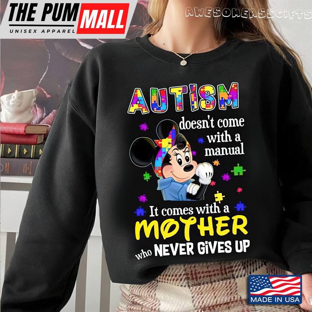 Mickey Mouse Autism Awareness Puzzle Piece Mothers Day T Shirt