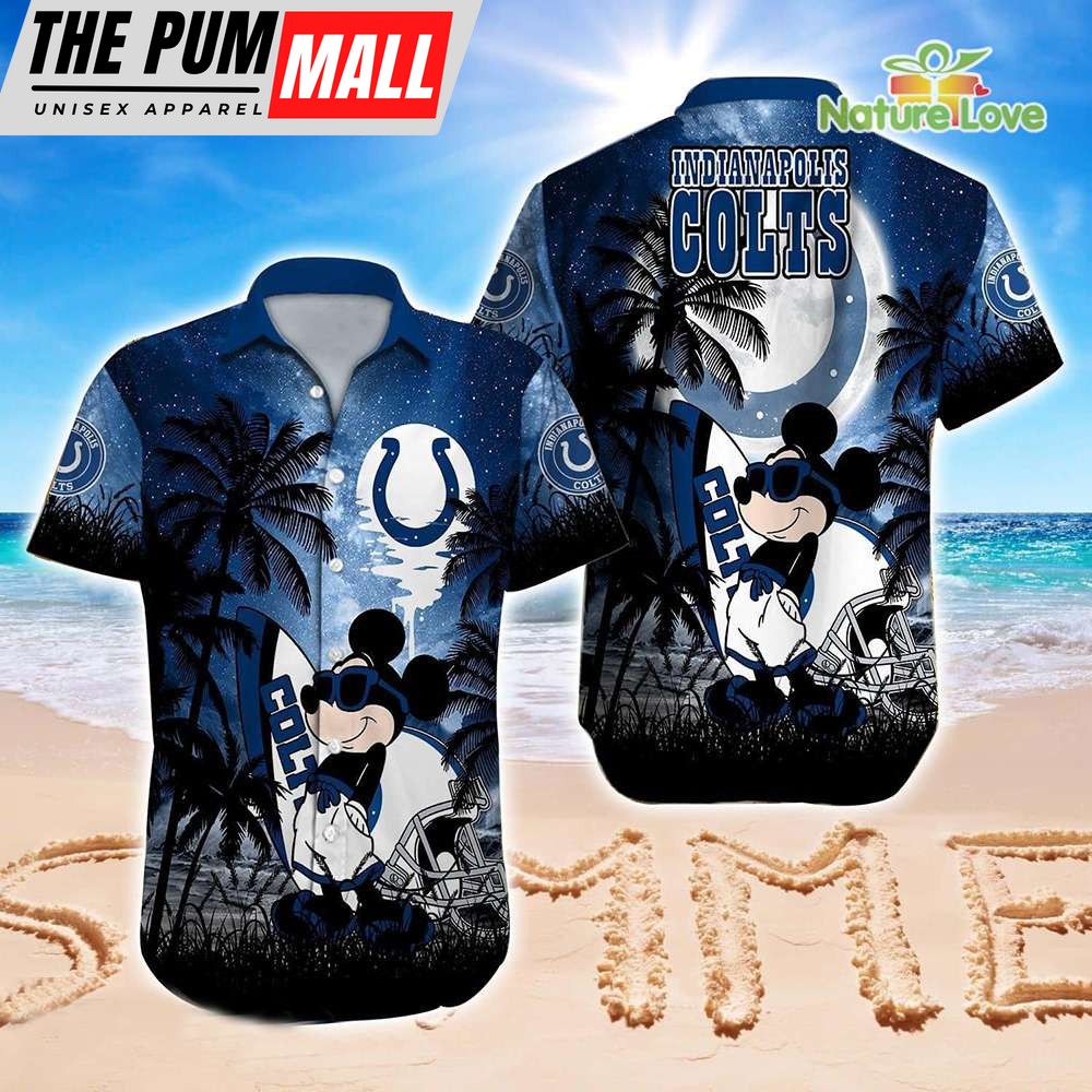 Mickey Mouse Indianapolis Colts NFL Hawaiian Shirt Summer Vibes Disney Gift