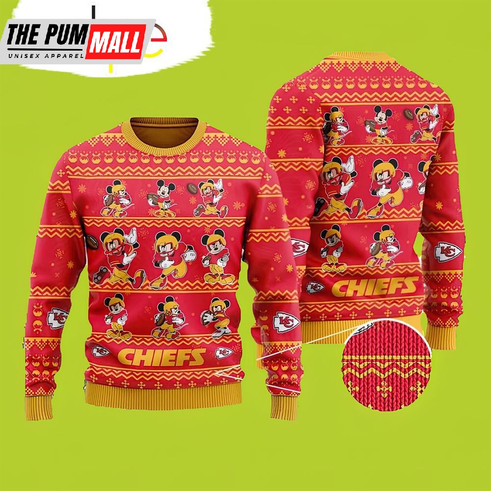 Mickey Mouse Kansas City Chiefs Christmas Sweater