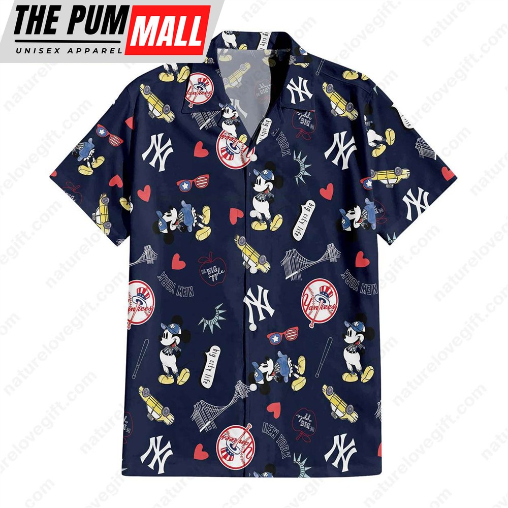 Mickey Mouse New York Yankees Hawaiian Shirt