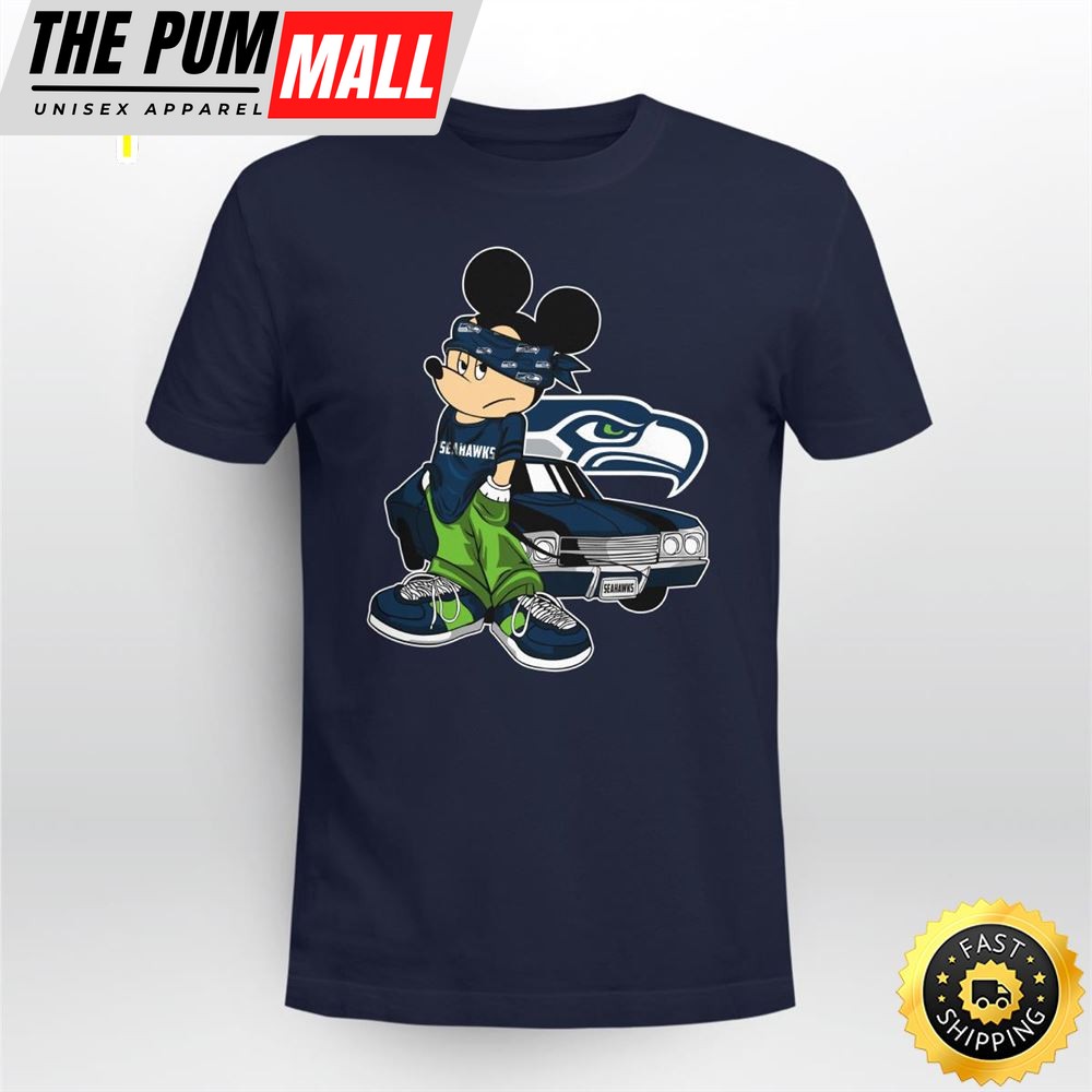 Mickey Mouse Seattle Seahawks Super Cool Mickey Mouse 100 Year Anniversary Shirt