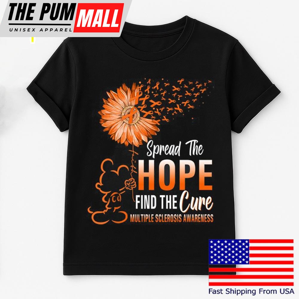 Mickey Mouse Spread The Hope Find The Cure Multiple Sclerosis Awareness T Shirt