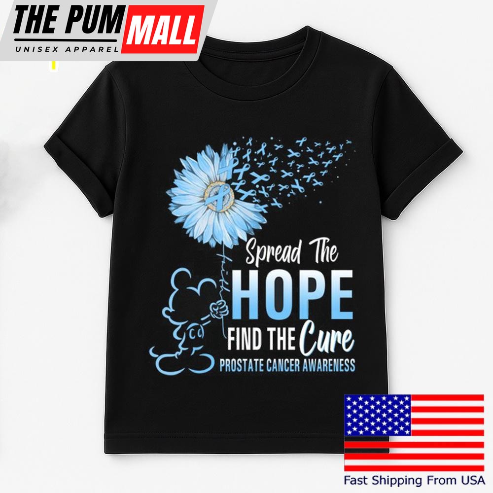 Mickey Mouse Spread The Hope Find The Cure Prostate Cancer Awareness T Shirt