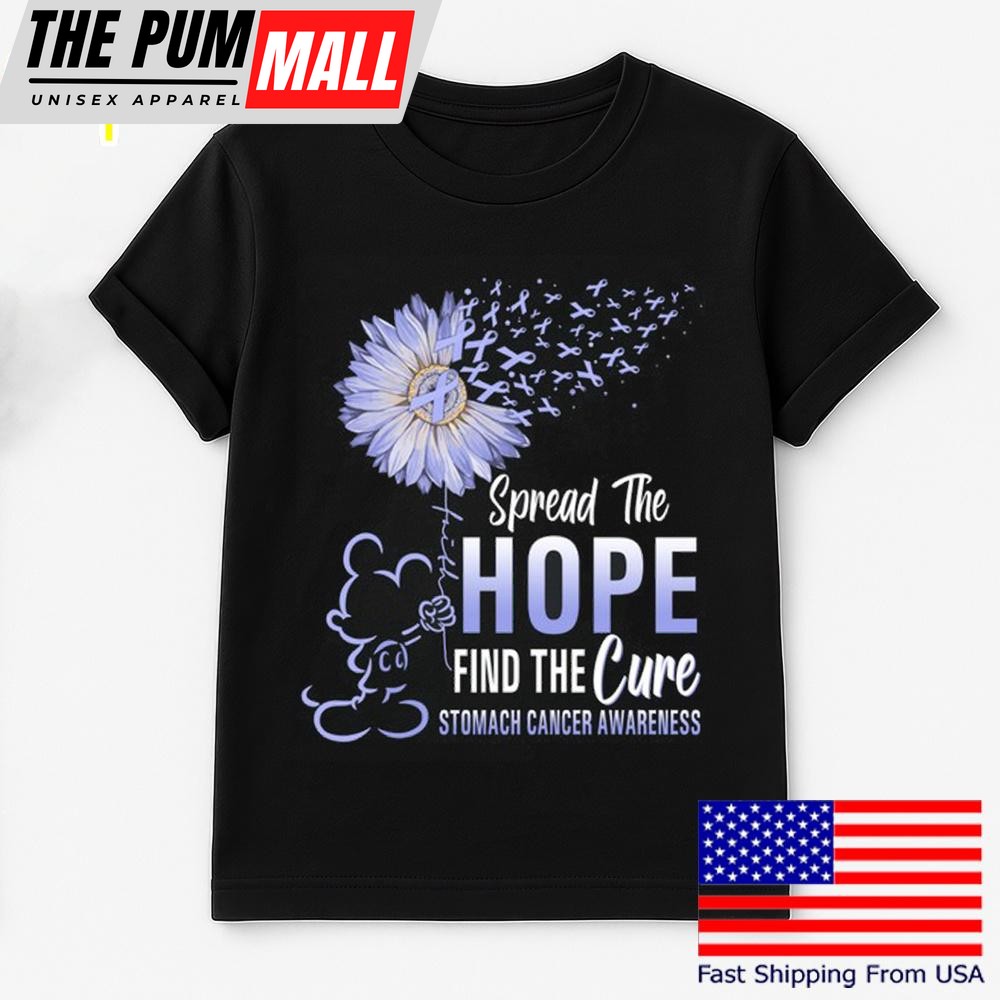 Mickey Mouse Spread The Hope Find The Cure Stomach Cancer Awareness T Shirt