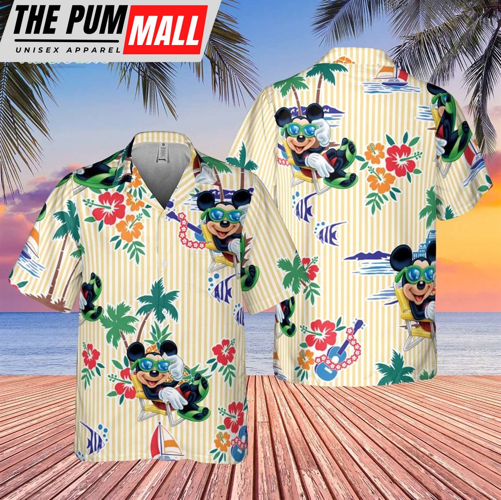 Mickey Mouse Summer Vacation Hawaiian Shirt, Matching Family Disney Shirts, Mickey Mouse Summer Beach Gifts