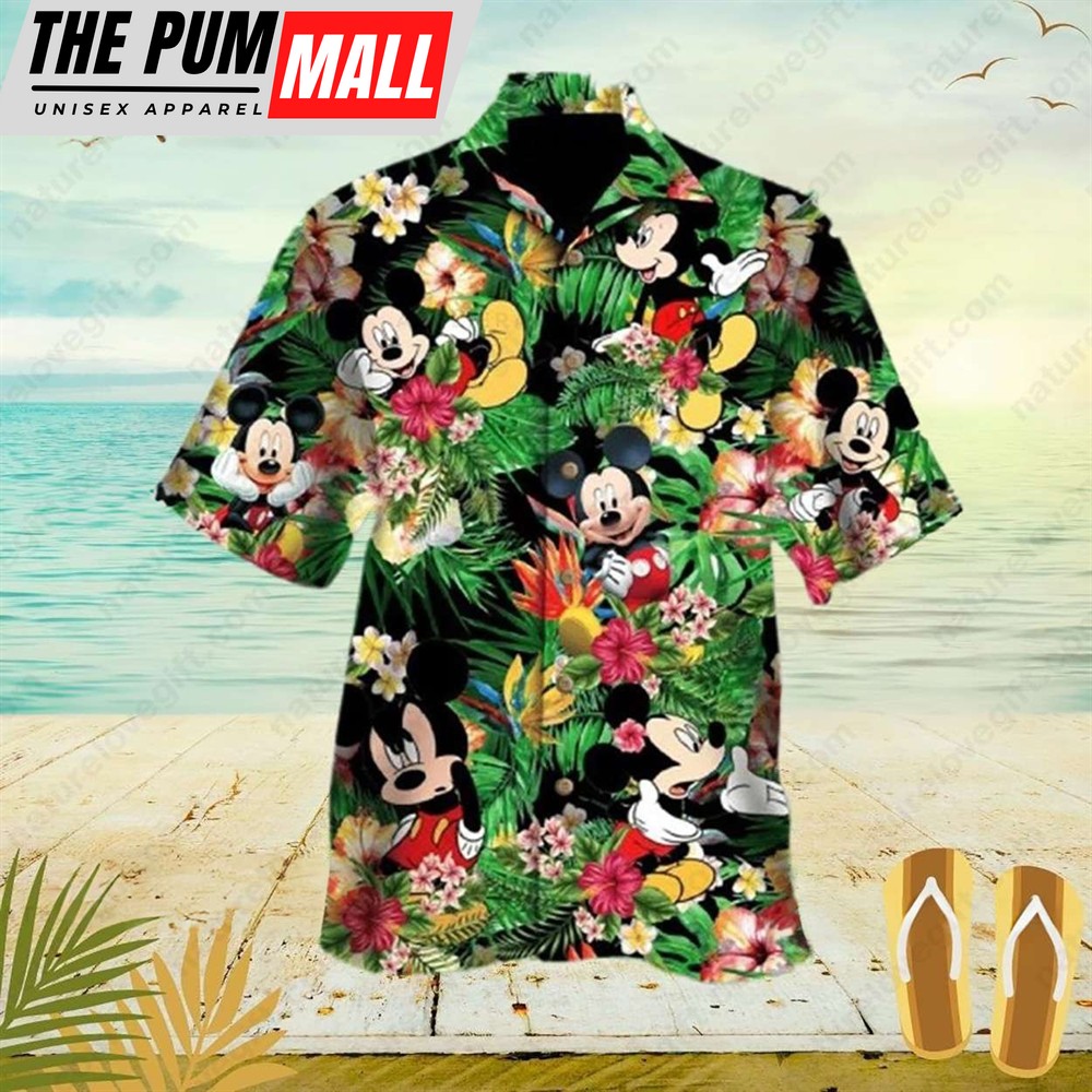 Mickey Mouse Tropical Hawaiian Shirt Fruits Floral Aloha Shirts