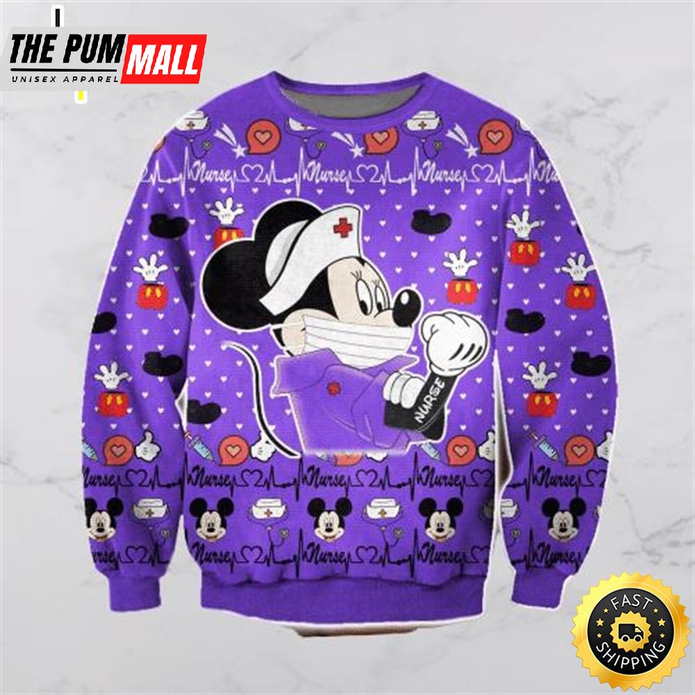 Mickey Nurse Ugly Christmas Sweater,