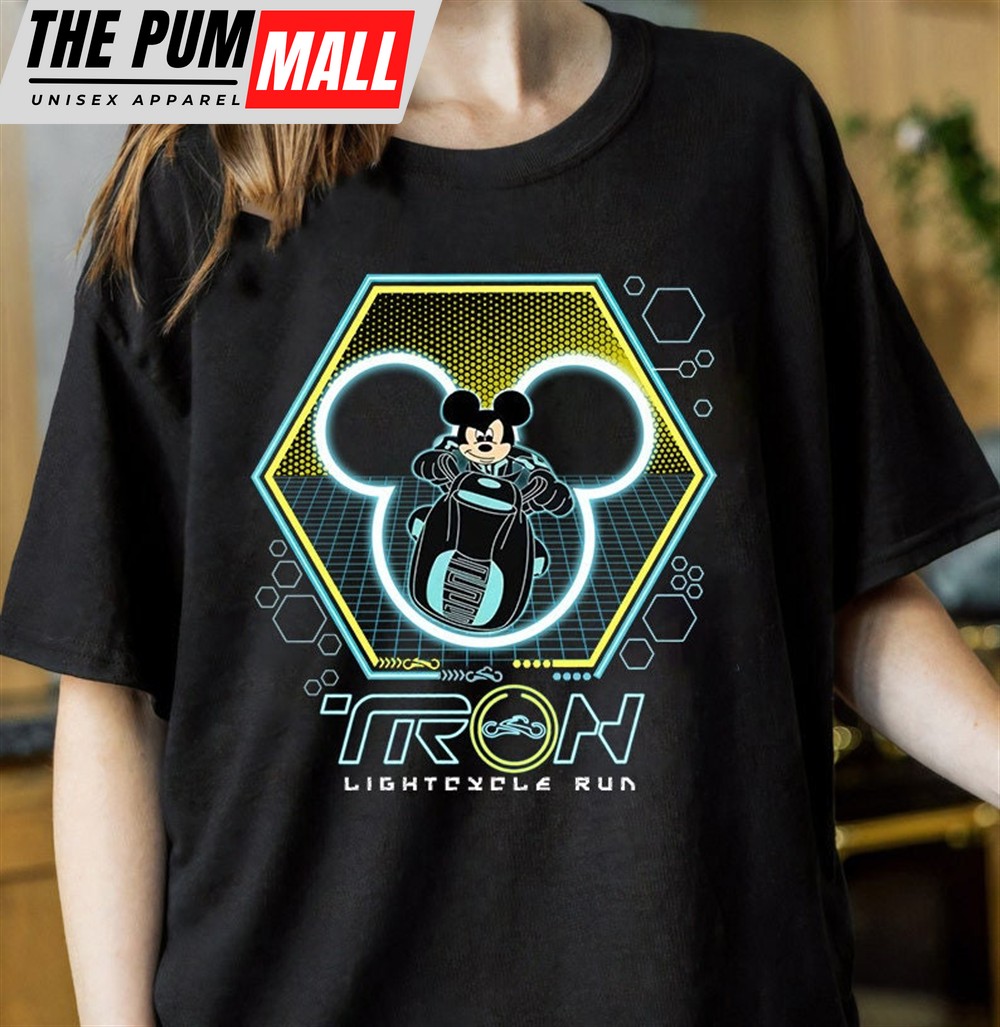 Mickey Tron Bike Disney Lightcylce Run Ride Vacation Shirt