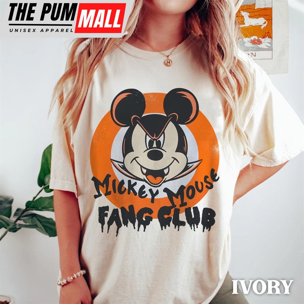 Mickey Vampire Fang Club Disney Halloween Family Trip Shirt
