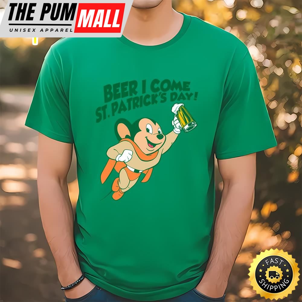 Mighty Mouse Saint Patricks Day T-shirt