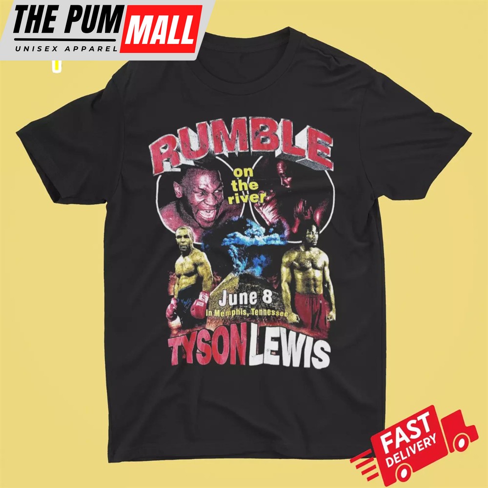 Mike Tyson Lennox Lewis Rumble On The River Boxing Fight Men T-Shirt