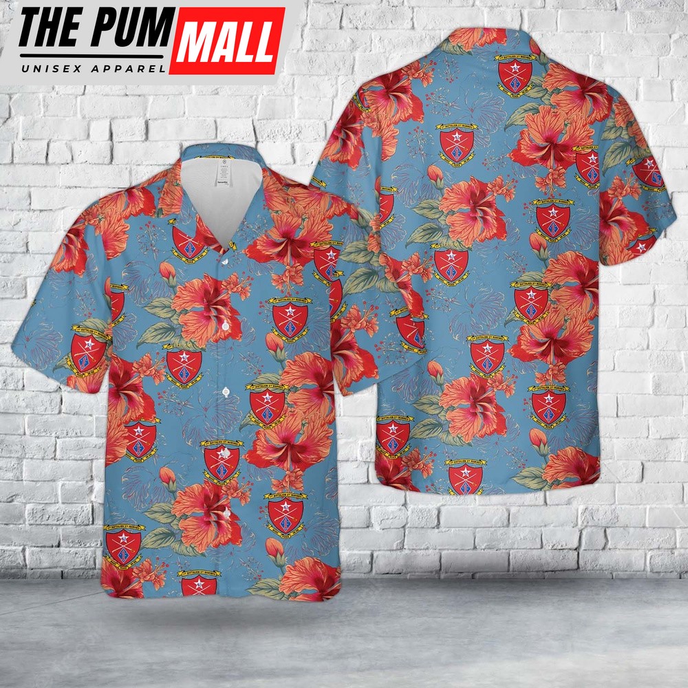 Military Hawaiian Shirt, US Marine Corps 1st Battalion, 5th Marines (15) Hawaiian Shirt