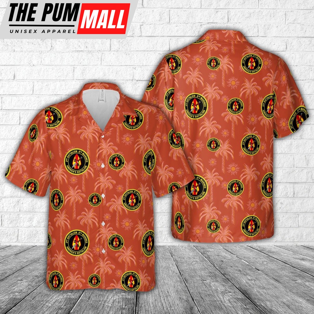 Military Hawaiian Shirt, US Marine Corps 2nd Battalion, 8th Marines (28) Hawaiian Shirt