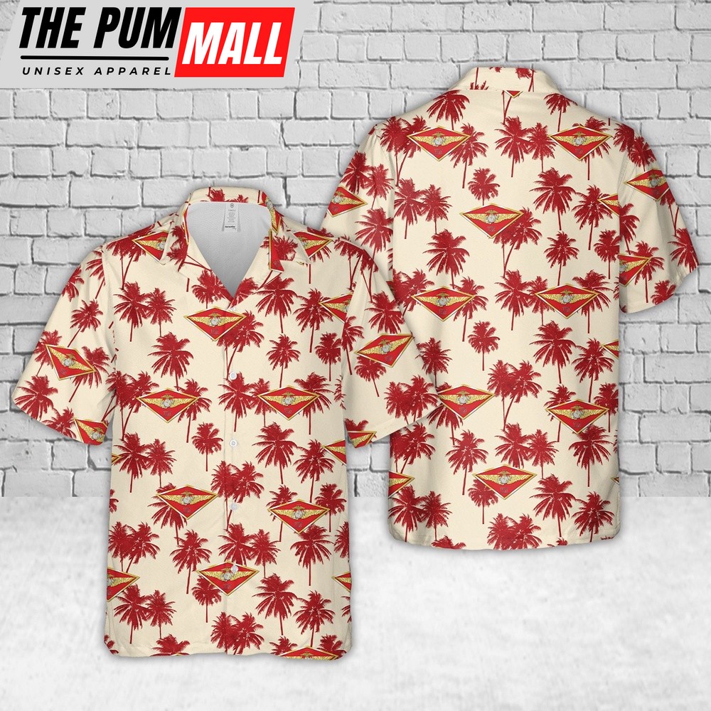 Military Hawaiian Shirt, US Marine Corps 4th Marine Aircraft Wing Hawaiian Shirt
