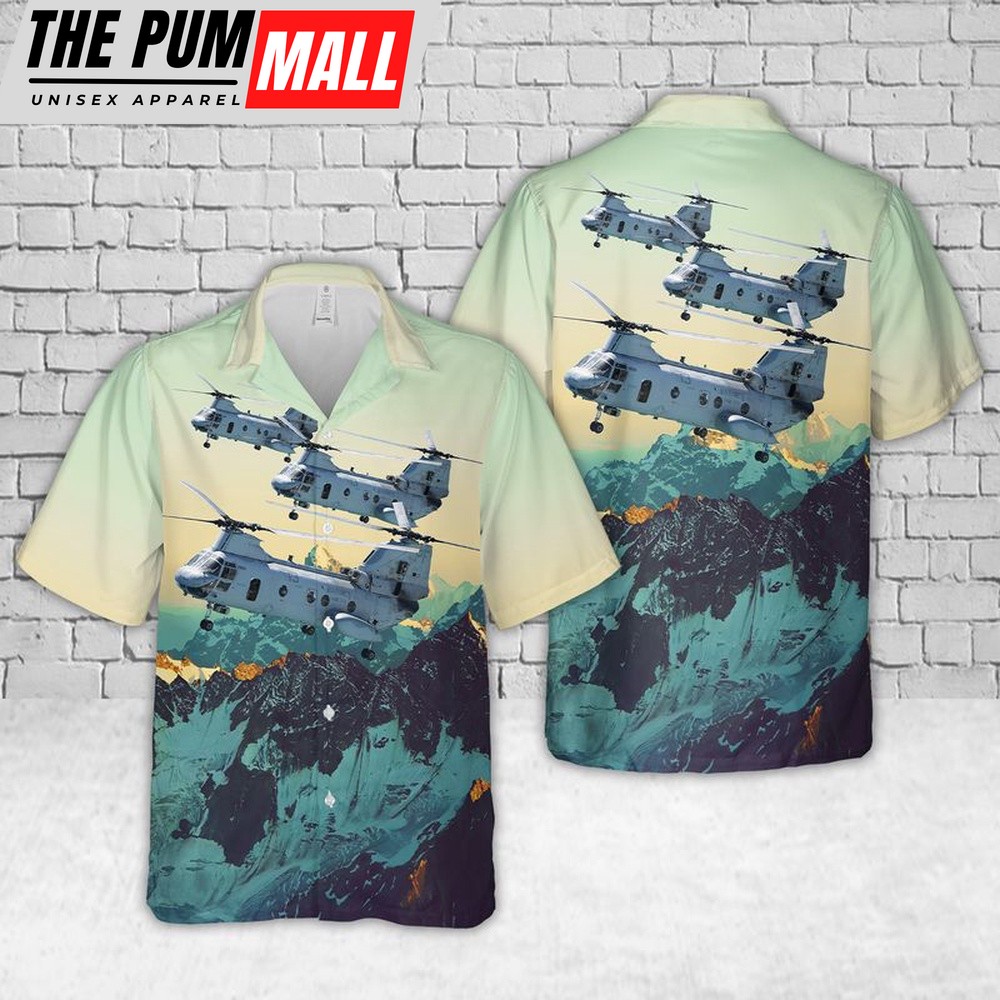 Military Hawaiian Shirt, US Marine Corps CH-46 of HMM-364 Hawaiian Shirt
