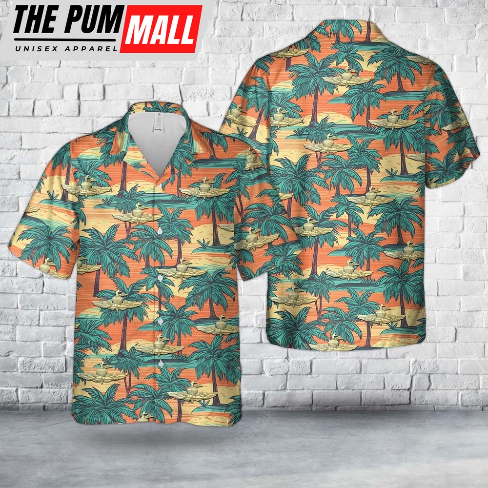 Military Hawaiian Shirt, US Marine Corps Force Reconnaissance Hawaiian Shirt