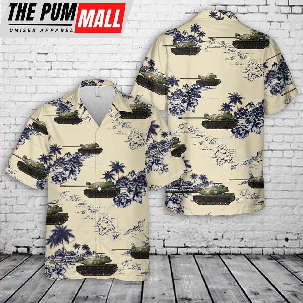 Military Hawaiian Shirt, US Marine Corps M103A2 “Junkyard Dog”, 1970 Hawaiian Shirt