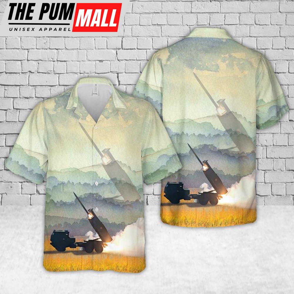 Military Hawaiian Shirt, US Marine Corps M142 HIMARS Hawaiian Shirt