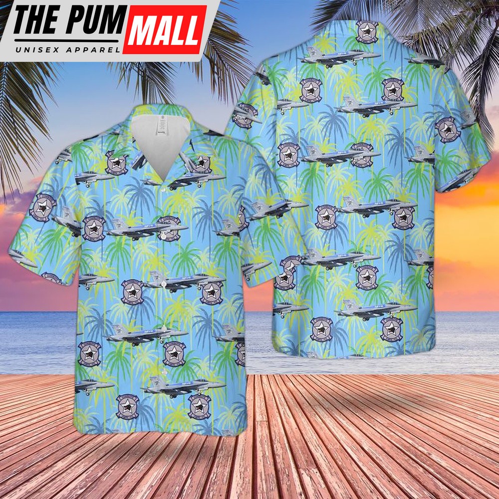 Military Hawaiian Shirt, US Marine Corps VMFA-112 FA-18A Hornet Hawaiian Shirt