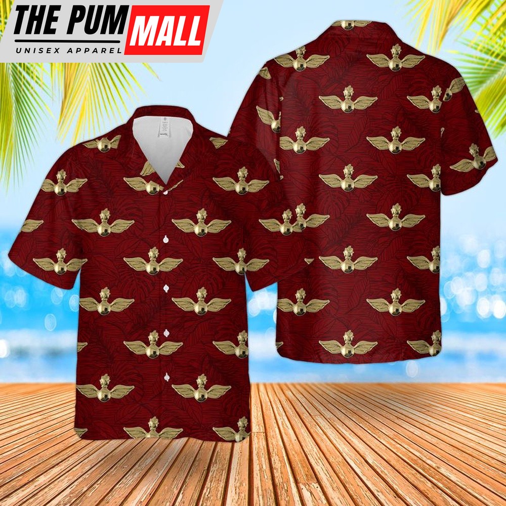 Military Hawaiian Shirt, US Navy Aviation Ordnance Insignia Hawaiian Shirt