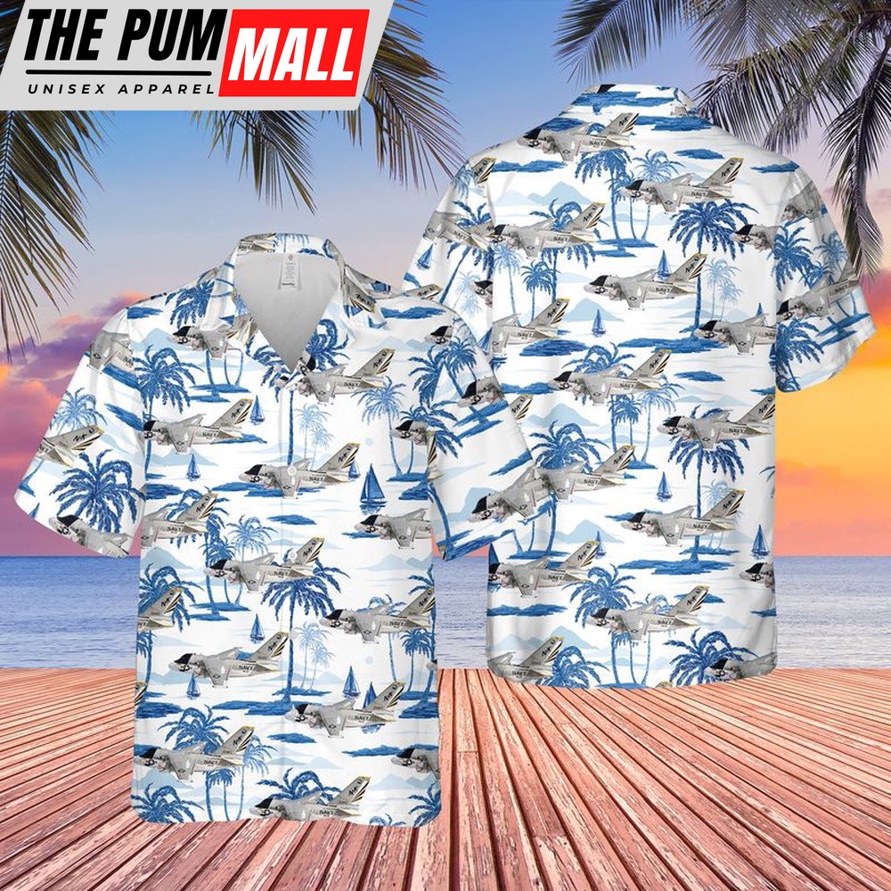 Military Hawaiian Shirt, US Navy Lockheed S-3 Viking Of VS-37 Hawaiian Shirt