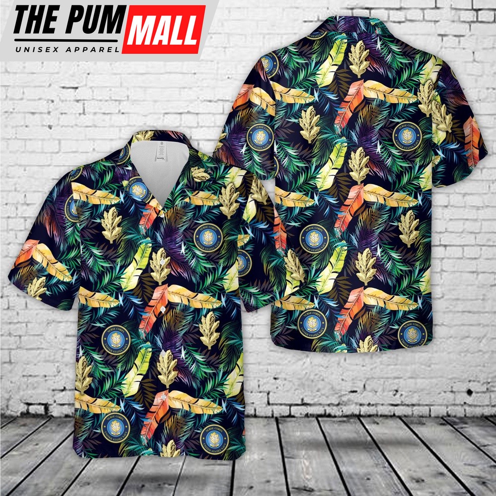 Military Hawaiian Shirt, US Navy Nurse Corps Hawaiian Shirt