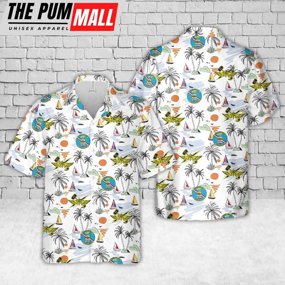 Military Hawaiian Shirt, USMC 2nd Air Naval Gunfire Liaison Company (2nd ANGLICO) Hawaiian Shirt