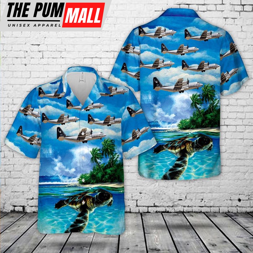 Military Hawaiian Shirt, USMC Lockheed Martin KC-130J Hercules Hawaiian Shirt