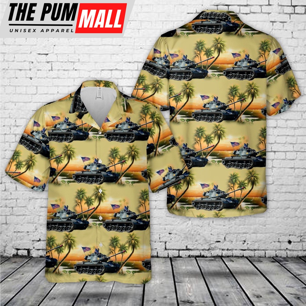 Military Hawaiian Shirt, USMC M47 Tank Hawaiian Shirt