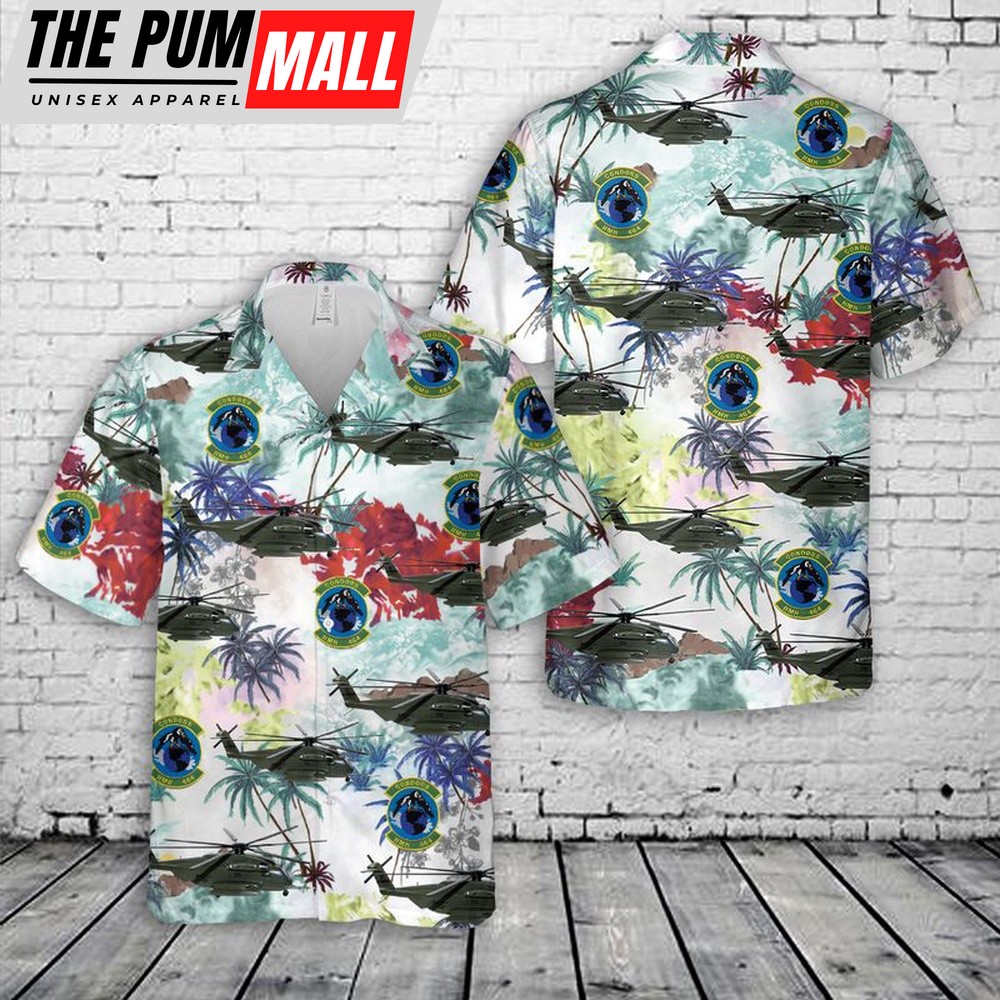 Military Hawaiian Shirt, USMC Sikorsky CH-53e Super Stallion, HMH-464 Condors Hawaiian Shirt