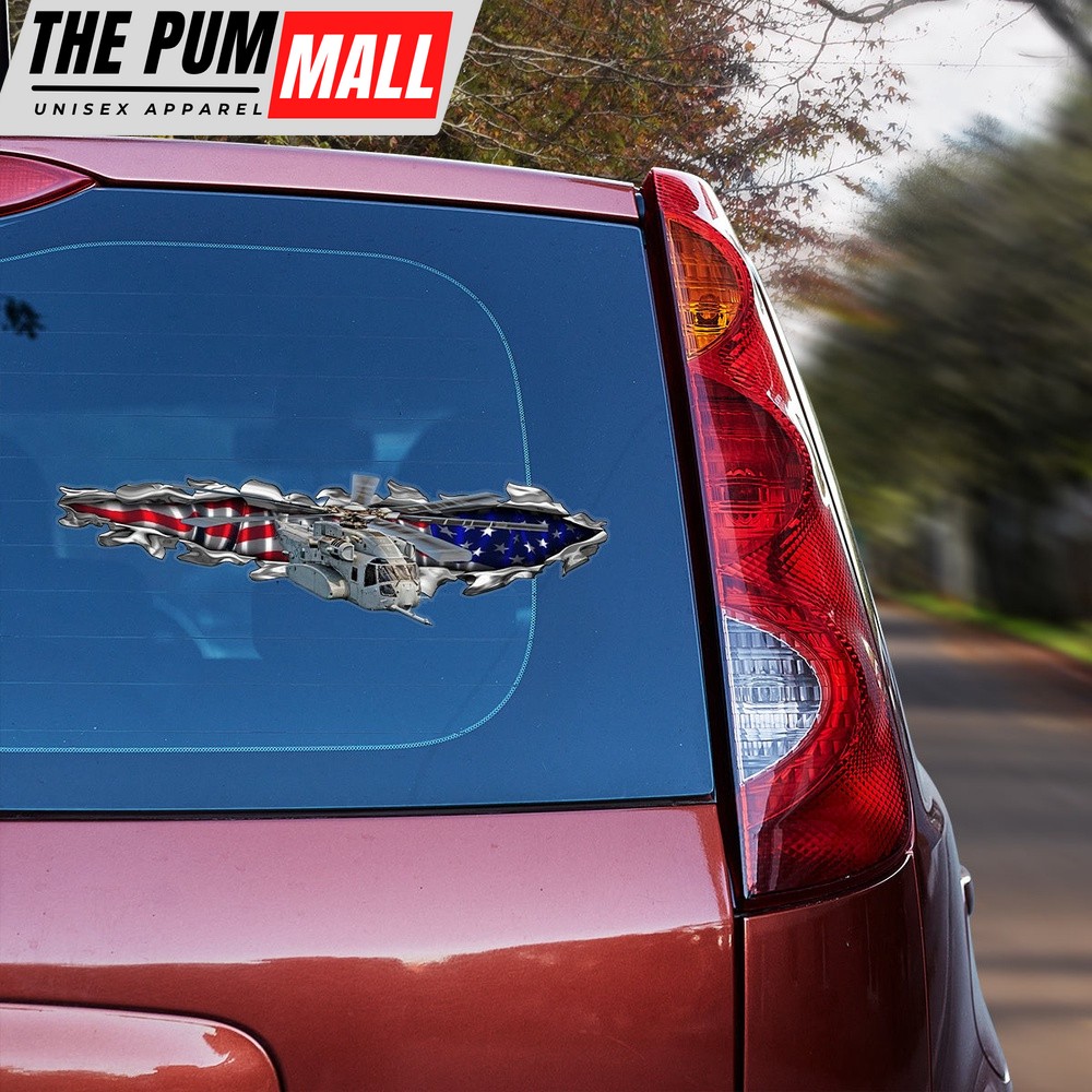 Military Hawaiian Shirt, USMC Sikorsky CH-53K King Stallion Transparent Vinyl Decal