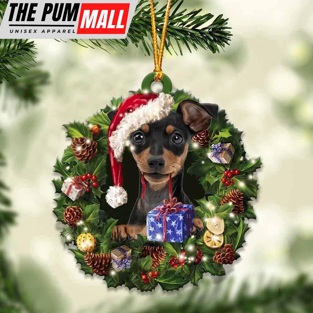 Miniature Pinscher And Christmas Ornament – Acrylic Dog Ornament – Gifts For Dog Lovers Limited Edition