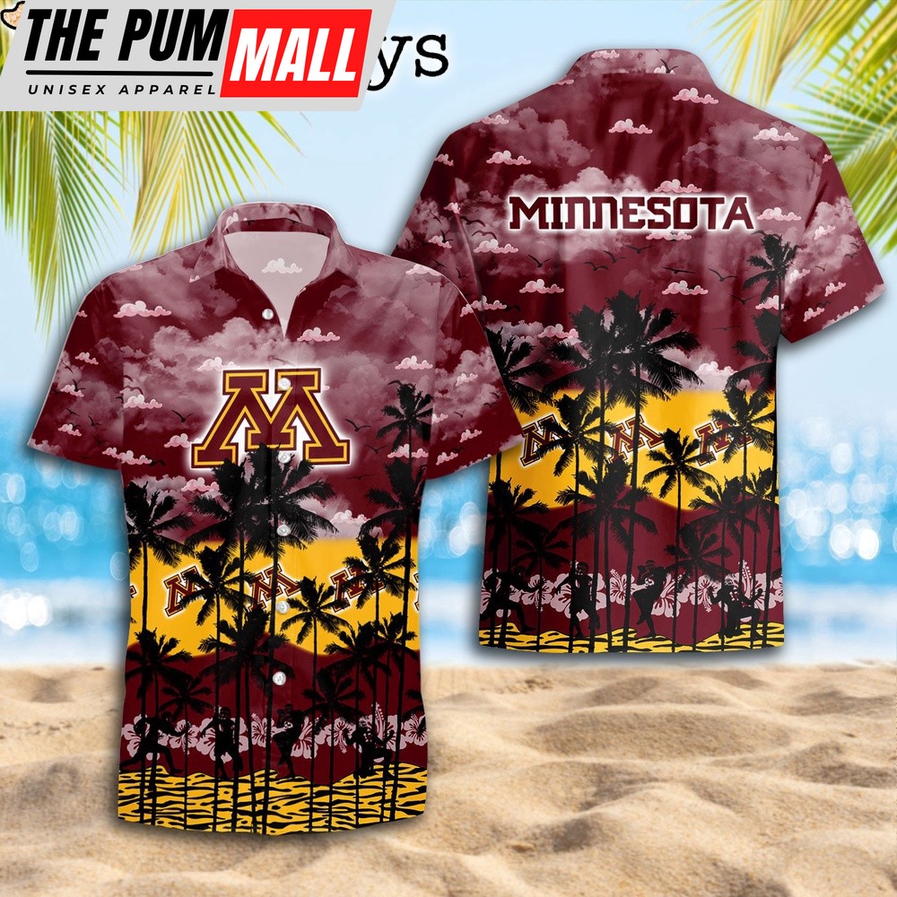 Minnesota Golden Gophers Palms Tree Hawaiian Shirt