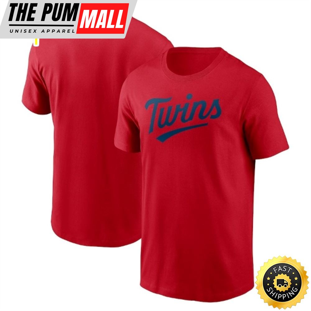 Minnesota Twins 2025 Wordmark Red T-shirt
