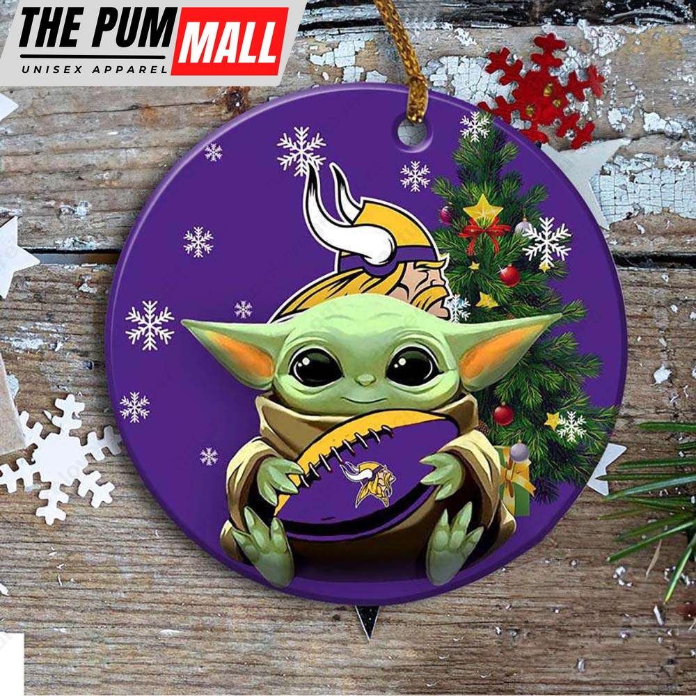 Minnesota Vikings Baby Yoda Ornament Christmas Tree Decorations NFL Gifts Limited Edition