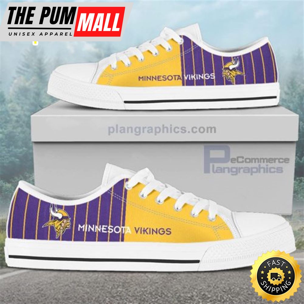 Minnesota Vikings Canvas Low Top