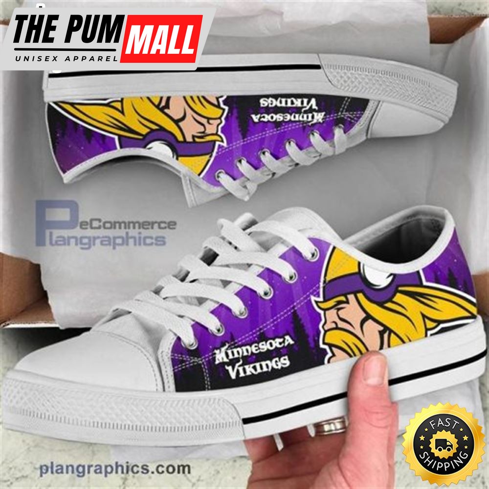 Minnesota Vikings Canvas Shoes Low Top